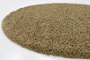 Picture of Unique Loom Solo Solid Shag Collection Modern Plush Sandy Brown Round Rug (6' 0 x 6' 0)