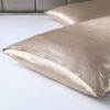 Picture of Love's cabin Silk Satin Pillowcase for Hair and Skin (Camel Taupe, 20x30 inches) Slip Pillow Cases Queen Size Set of 2 - Satin Cooling Pillow Covers with Envelope Closure