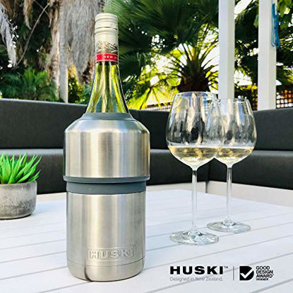 Picture of Huski Wine Cooler | Premium Iceless Wine Chiller | Keeps Wine Cold up to 6 Hours | Award Winning Design | New Wine Accessory | Fits Some Champagne Bottles | Perfect Gift for Wine Lovers (Rosé)