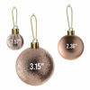 Picture of Rose Gold Christmas Ball Ornaments for Christams Decorations - 36 Pieces Xmas Tree Shatterproof Ornaments with Hanging Loop for Holiday and Party Deocation (Combo of 6 Styles in 3 Sizes)