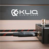 Picture of KLIQ Guitar Instrument Cable, 20 Ft - Custom Series with Premium Rean-Neutrik 1/4" Straight Gold Plugs, Black/Red Tweed