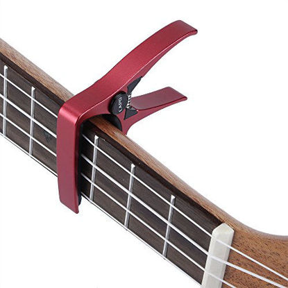 Picture of Professional Mini Size 4 Strings Ukulele Capo, Mini Guitar Capo, (RED)