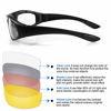 Picture of 3 Pair Motorcycle Riding Glasses Padding Goggles UV Protection Dustproof WindproofMotorcycle Sunglasses with Clear Lens for Outdoor sports Actives