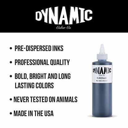 Picture of Dynamic Triple Black Tattoo Ink Bottle 8oz