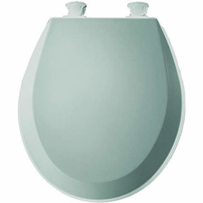 Picture of BEMIS 500EC 062 Toilet Seat with Easy Clean & Change Hinges, ROUND, Durable Enameled Wood, Ice Grey