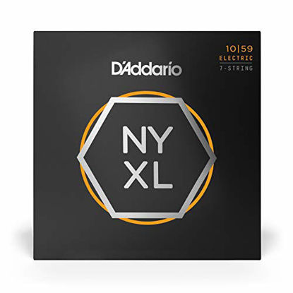 Picture of DAddario NYXL1059 Nickel Plated Electric Guitar Strings, Regular Light,7-String,10-59 - High Carbon Steel Alloy for Unprecedented Strength - Ideal Combination of Playability and Electric Tone