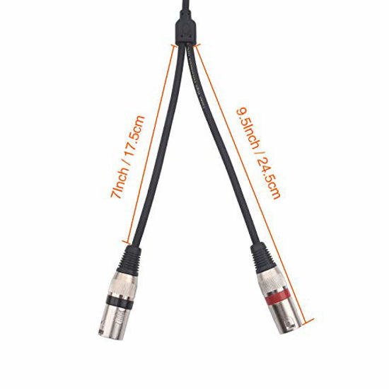 DISINO 3.5mm to XLR Cable Unbalanced 1/8 inch Mini Jack TRS Stereo