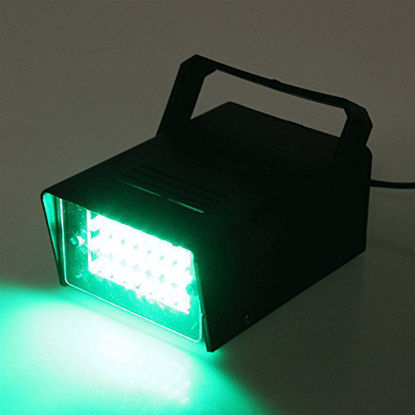 Picture of ENUOLI Mini LED Strobe Light Green Color with 24 Super Bright LEDs Variable Speed Control for Christmas Clubs Stage Light Effect DJ Disco Bars Parties Halloween (Green Color)