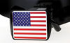 Picture of eVerHITCH USA American Color Stainless Steel Embossed Metal Flag on Metal Trailer Hitch Cover Fits 2" Receivers