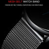 Picture of Mens Black Watches Men Stainless Steel Waterproof Mesh Watch Simple Designer Analogue Quartz Stylish Watch Men's Luxury Business Classic Dress Watch for Men