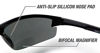 Picture of Renegade Patented Bifocal Polarized Reader Half Rim Men's Fishing Sunglasses 100% UV Protection with Microfiber Bag (Black Frame, Grey Lens - 613649, Bifocal +2.00)