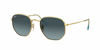 Picture of Ray-Ban unisex adult Rb3548n Flat Lens Sunglasses, Gold/Blue Gradient Grey, 54 mm US