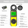 Picture of ANNMETER Digital Illuminance Meter, AN-881D Handheld Light Calibrator, 0.1~400,000 Lux Meter, Lumen Tester with 270° Rotatable Detector for Outdoor, Photography, Planting