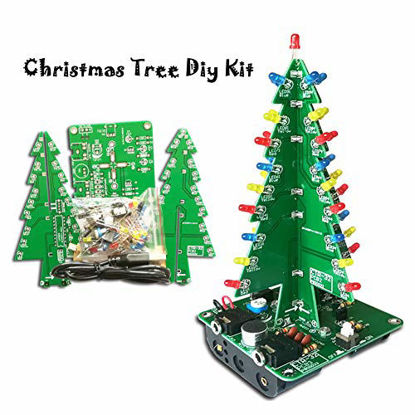 Picture of Gikfun Audio Controlled 3D LED Flashing Christmas Tree DIY Kits Soldering Practice EK1685