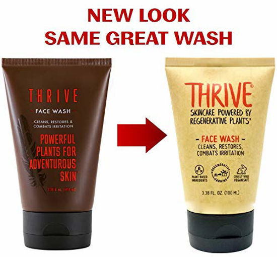 Picture of THRIVE Natural Face Wash Gel for Men & Women - Daily Facial Cleanser with Anti-Oxidants & Unique Premium Natural Ingredients for Healthier Skin Care - Vegan & Made in USA - Women & Mens Face Wash