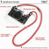 Picture of VKO Mirrorless Camera Neck Strap Compatible with Fujifilm X-T30 X-T4 X-T3 X100F X-T20 X-T10 X-T2 X70 X-Pro2 X-E3 X-E2 X-T1 X-Pro1 X30 XQ2 X100S X100T Cameras Climbing Rope Shoulder Strap Red