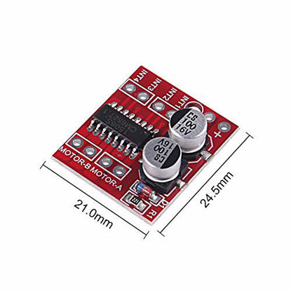 Picture of MELIFE 6Pack Mini L298N DC Motor Driver, MX1508 Mini Dual Channel 1.5A 1.5A 2 Way PWM Speed Controller Dual H-Bridge Replace Stepper
