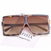 Picture of GRFISIA Square Oversized Sunglasses for Women Men Flat Top Fashion Shades (tortoise frame- gradient tea, 2.56)