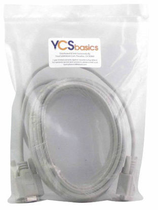 Picture of YCS Basics 25 Foot DB9 9 Pin Serial / RS232 Male/Female Extension Cable