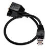 Picture of Ethernet Extension Cable, ANRANK EC45030AK RJ45 Male to Female Ethernet LAN Network Extension Cable Black - 1FT/0.3M