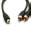 Picture of S SYDIEN 2 Pcs 12 Inches 1 Female to 2 Male RCA Speaker Splitter Dual Shielded Cable