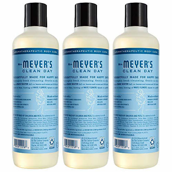 Picture of Mrs. Meyer's Clean Day Moisturizing Body Wash, Cruelty Free and Biodegradable Formula, Rain Water Scent, 16 oz- Pack of 3