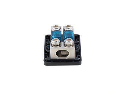 Picture of KnuKonceptz Bassik 2 Way Mini ANL Fuse Distribution Block - 1/0 Gauge to 4 Gauge - 30 Amp