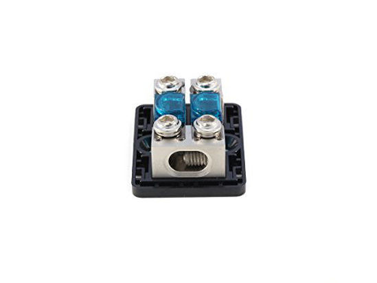 Picture of KnuKonceptz Bassik 2 Way Mini ANL Fuse Distribution Block - 1/0 Gauge to 4 Gauge - 30 Amp