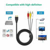 Picture of HDMI to RCA Cable, 1080P 5ft/1.5m HDMI Male to 3-RCA Video Audio AV Cable Connector Adapter Transmitter for TV HDTV DVD