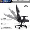 Picture of Homall Gaming Chair Office Chair High Back Computer Chair PU Leather Desk Chair PC Racing Executive Ergonomic Adjustable Swivel Task Chair with Headrest and Lumbar Support (Dark Black)