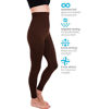 Picture of Homma Activewear Thick High Waist Tummy Compression Slimming Body Leggings Pant (Large, Brown)