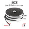 Picture of Foam Seal Tape-3 Rolls, 1/2 Inch Wide X 1/8 Inch Thick High Density Foam Strip Self Adhesive Neoprene Rubber Door Weather Stripping Insulation Foam Window Seal Total 50 Feet Long 16.5ft x 3 Rolls