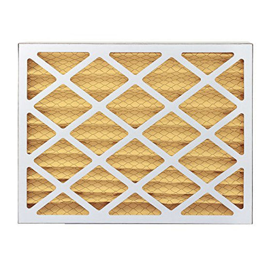 Picture of FilterBuy 17x20x2 MERV 11 Pleated AC Furnace Air Filter, (Pack of 2 Filters), 17x20x2 - Gold