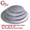 Picture of Cake Drums Round 10 Inches - (White, 3-Pack) - Sturdy 1/2 Inch Thick - Fully Wrapped Edges