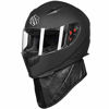 Picture of ILM Full Face Motorcycle Street Bike Helmet with Removable Winter Neck Scarf + 2 Visors DOT (L, Matte Black)