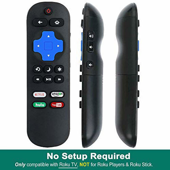 Picture of Replacement Remote Compatible with Roku TV, Compatible with Hisense/Onn/TCL/Haier/Sharp/Hitachi/LG/Sanyo/JVC/Magnavox/RCA/Philips/Westinghouse Roku Built-in Smart TV (Not Compatible with Roku Player)