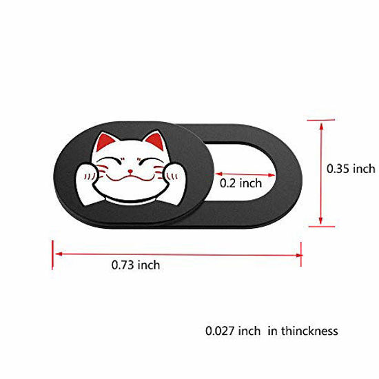 Picture of Laptop Webcam Cover,0.027in Ultra Thin Cute Cat Web Camera Cover Slide Camera Blocker Protect Privacy for Computer/Laptop/Desktop/PC/iMac/MacBook Pro/Mac Mini/Smartphone (3 Pack)