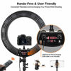 Picture of Inkeltech Ring Light - 18 inch 3000K-6000K Dimmable Bi-Color Light Ring, 60W LED Ring Light with Stand, Lighting Kit for Vlog, Selfie, Makeup, YouTube, Camera, Phone - LCD Screen & Remote Control