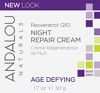 Picture of Andalou Naturals Resveratrol Q10 Night Repair Cream, For Dry Skin, Fine Lines & Wrinkles, For Softer, Smoother, Younger Looking Skin, 1.7 Ounce