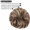 Picture of Messy Bun Hair Piece Thick Updo Scrunchies Hair Extensions Ponytail Hair Accessories Light Brown Mix Ash Blonde