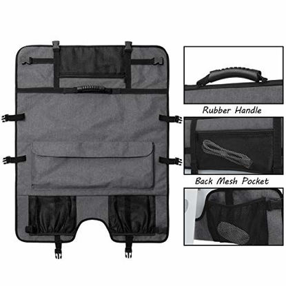 Picture of CURMIO Travel Carrying Bag for Apple 27" iMac Desktop Computer, Protective Storage Case Monitor Dust Cover with Rubber Handle for 27" iMac Screen and Accessories, Grey, Patent Design.