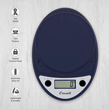 Picture of Escali Primo Lightweight Scale, 8.5 x 6 x 1.5 inches, Royal Blue