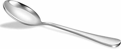 Picture of Hiware 24-piece Stainless Steel Dessert Spoons Dinner Spoons, Use for Home, Kitchen or Restaurant - 7 1/3 Inches