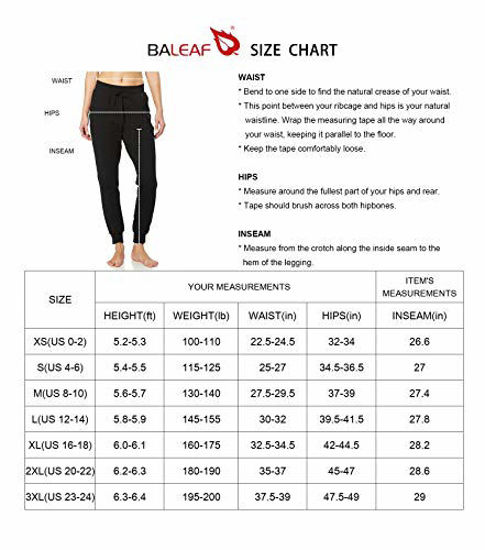 BALEAF Women's Lightweight Active Sweatpants Cotton Workout