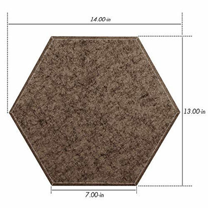 Picture of DEKIRU 12 Pack Acoustic Panels Sound Proof Padding, 14X 13 X 0.4 Inches Sound Dampening Panels Used in Home & OfficesHexagon,Brown