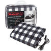 Picture of Stalwart - Electric Car Blanket- Heated 12 Volt Fleece Travel Throw for Car and RV-Great for Cold Weather, Tailgating, and Emergency Kits by Stalwart-BLACK/WHITE