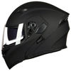 Picture of ILM Motorcycle Dual Visor Flip up Modular Full Face Helmet DOT 6 Colors (XL, MATTE BLACK)