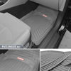 Picture of Motor Trend FlexTough Plus Gray Rubber Car Floor Mats - All Weather Deep Dish Automotive Floor Mats, Heavy Duty Trim to Fit Design, Odorless Floor Mat Liners for Cars Truck Van SUV