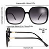 Picture of Women's Oversized Square Jackie O Hybrid Butterfly Fashion Sunglasses - Exquisite Packaging (730003- Black, Gradient Black)