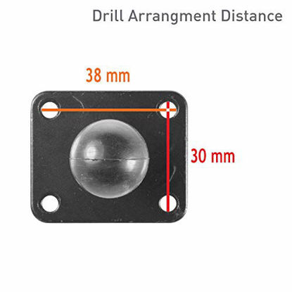 Picture of iBOLT 25mm / 1 inch Metal AMPS Adapter Plate for Industry Standard Dual Ball Socket mounting arms